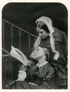 Frances Prints: Christina Rossetti and her mother Frances Rossetti, 1863, (1948). Creator: Lewis Carroll