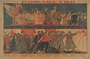 Bauer Prints: Christmas, 1921. Creator: Moor, Dmitri Stachiewitsch (1883-1946)