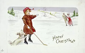 Christmas Card Gallery: Christmas card with a golfing theme