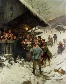 Christmas Prints: A Christmas Carol in Lucerne, 1887. Creator: Hans Bachmann