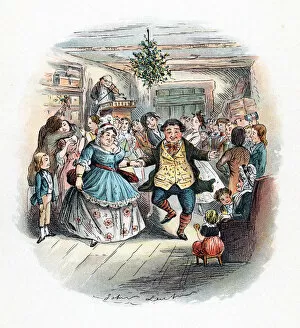 Party Collection: A Christmas Carol: Mr Fezziwigs Ball, 1843. Artist: John Leech