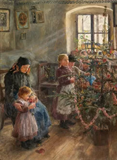 Modern Style Collection: On Christmas day. Creator: Czech, Emil (1862-1929)
