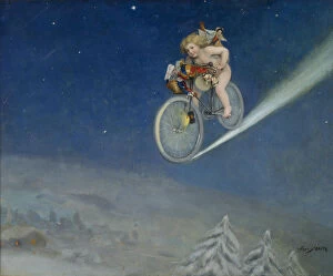 Bicycle Collection: Christmas Delivery. Artist: Frappa, Jose (Joseph) (1854-1904)
