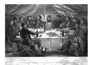 Celebrating Prints: A Christmas Dinner on the Heights before Sebastopol. 1855. Artist: John Alfred Vinter