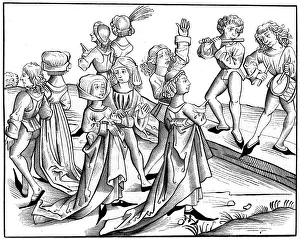 Christmas Eve dance, 1493 (1849). Artist: Pierre Wolgmuth