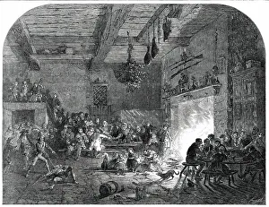 Christmas Eve in Devonshire - the Mummers coming in, 1850. Creators: Stockdale, Smyth