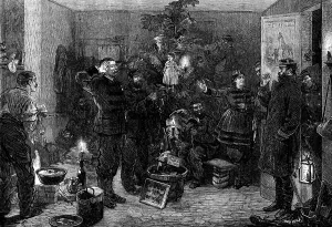Makeshift Prints: Christmas Eve at the Outposts, Paris, 1871. Creator: Unknown