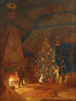 New Year Prints: Christmas Eve in the Studio, 1911. Creator: Fairchild, Mary Louise (1858-1946)