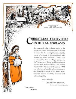 Festivities Prints: Christmas Festivities in Rural England, 1909. Creator: Unknown
