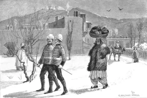Christmas on the Indian Frontier -- Catering for Dinner at Quetta, 1890. Creator: Haldane Macfall