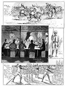 Europeans Prints: Christmas with the Lushai Expedition - sketches by Lieutenant H