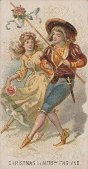 And Sons Prints: Christmas in Merry England, from the Holidays series (N80) for Duke brand cigarettes