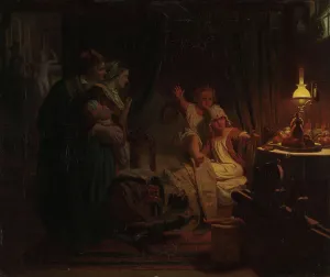 Religious Scene Or Person Prints: A Christmas Morning, 1855. Creator: Eduard Geselschap