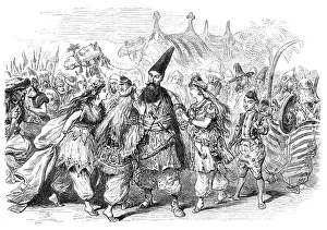 Christmas Pantomimes and Burlesques: scene from Beauty and the Beast at Drury-Lane Theatre, 1870. Creator: Unknown