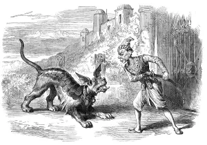Christmas Pantomimes and Burlesques: scene from The Yellow Dwarf, at Covent Garden Theatre, 1870. Creator: Unknown