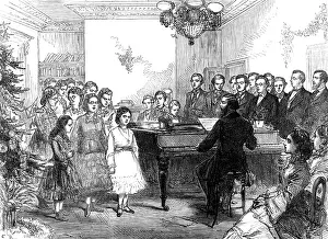 Schoolchild Prints: Christmas party at the Royal Normal College of Music for the Blind, 1874. Creator: Unknown