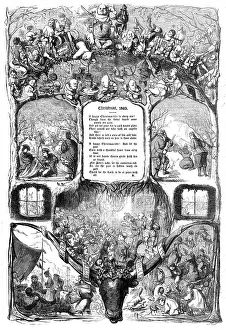 Du Maurier George Busson Prints: Christmas poem, 1860. Creator: Unknown