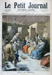 Balalaika Prints: Christmas in Russia, 1893 (1894). Artist: Oswaldo Tofani