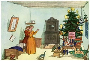 Embracing Gallery: Christmas scene from King Nutcracker by Heinrich Hoffmann, 1853 (1956)
