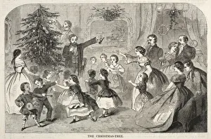 Winslow Homer American Prints: The Christmas Tree, 1858. Creator: Winslow Homer (American, 1836-1910)