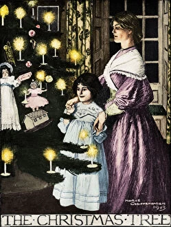 Daughter Collection: The Christmas Tree, 1903 (1903). Artist: Maurice Greiffenhagen