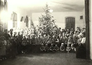 Christmas tree in the new building of the Olginsky orphanage of Trudolyubiya of the.. 1890. Creator: Unknown