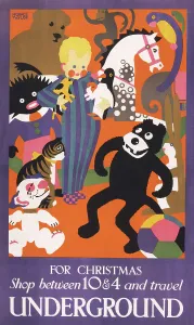 Metro Prints: For Christmas: Underground, 1924. Creator: Taylor, Horace (1881-1934)