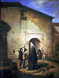 Christopher Columbus (1451 - 1506), navigator and explorer, oil painting Arrival