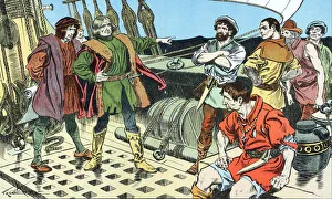 Crew Prints: Christopher Columbus, faced with mutiny on his voyage to America