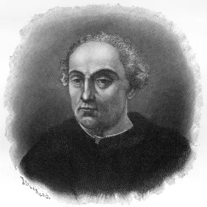 Helmolt Prints: Christopher Columbus, Genoese navigator and explorer, (1901)