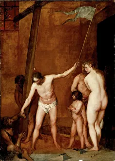 Christ's descent Christ into limbo, c.1655. Creator: Alonso Cano