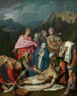 Joseph Of Arimathaea Prints: Christ's Entombment, c1570-1590s. Creator: Ambrosius Francken I