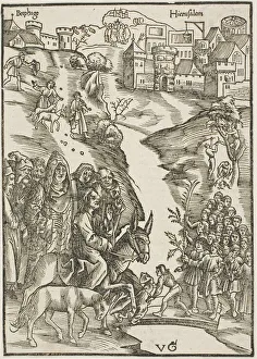 Letterpress Prints: Christs Entry into Jerusalem, from Passio domini nostri Jesu Christi