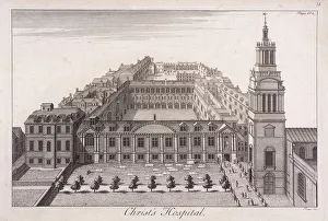 Christs Hospital, London, c1740. Artist: William Henry Toms