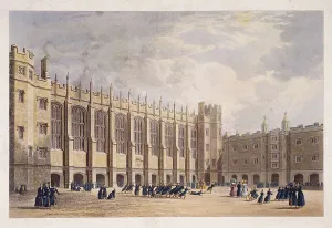 Outdoor Game Prints: Christs Hospital, London, c1825