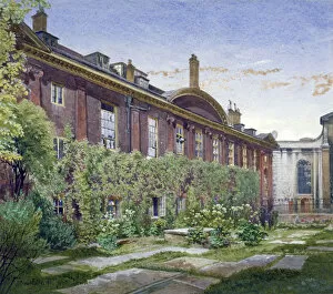 Christs Hospital School Gallery: Christs Hospital, Newgate Street, City of London, 1881. Artist: John Crowther