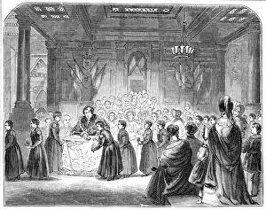 The Christ's Hospital Scholars at the Mansion-House, 1844. Creator: Unknown