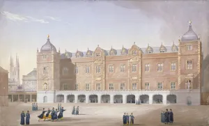 Newgate Street Gallery: Christs Hospital School, Newgate Street, City of London, 1831. Artist: John Shaw