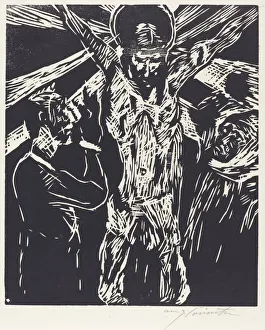 Corinth Lovis Prints: Christus am Kreuz (The Crucifixion), 1919. Creator: Lovis Corinth