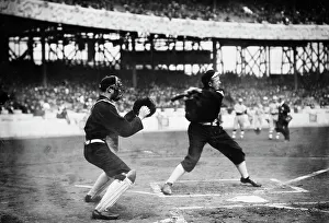Baseball Park Prints: Christy Mathewson, New York, NL - World Series batting practice (baseball)