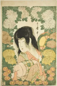 Chrysanthemum Prints: Chrysanthemum Boy, Japan, c. 1801 / 02. Creator: Kitagawa Utamaro