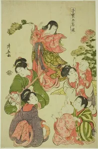 Kiyonaga Torii Prints: Chrysanthemum festival, from the series Precious Children's Games of the Five