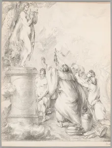 Chryses Imploring the Help of Apollo, from Iliad, Book I, 1765 / 66. Creator: Johan Tobias Sergel