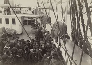 Clipper Prints: Chukchi Aboard a Clipper Ship, 1889. Creator: Unknown