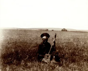 Chukchi Prints: Chukchi, Violinist, 1899. Creator: Unknown