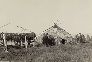 Chukchi Prints: Chukchi Yurt and Fish-Curing, 1889. Creator: Unknown