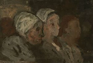 Honore Daumier Gallery: In Church, 1855 / 1857. Creator: Honore Daumier