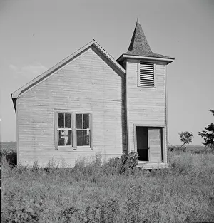 Mississippi United States Of America Prints: Church on the Aldridge Plantation near Leland, Mississippi, 1937. Creator: Dorothea Lange