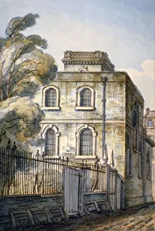C John M Whichelo Prints: Church of All Hallows the Great, Upper Thames Street, London, 1813