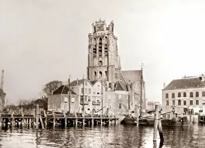 Dordrecht Gallery: Church on the canal, Dordrecht, Netherlands, 1898. Artist: James Batkin
